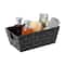 Simplify Small Black Woven Storage Shelf Bin